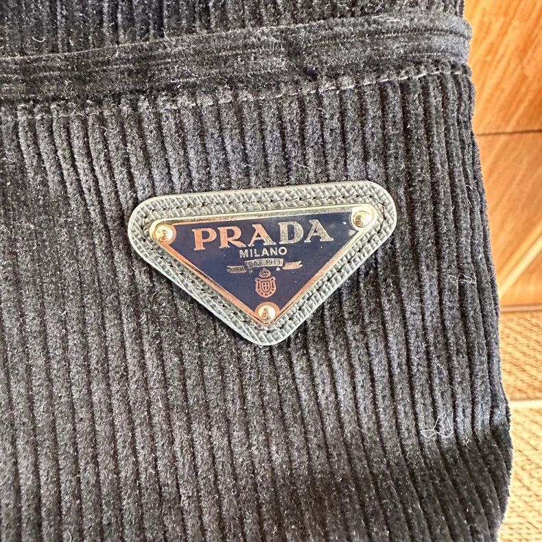 Prada Prada Blue Corduroy Casual Shorts Size US 38 / EU 54 - 3 Thumbnail