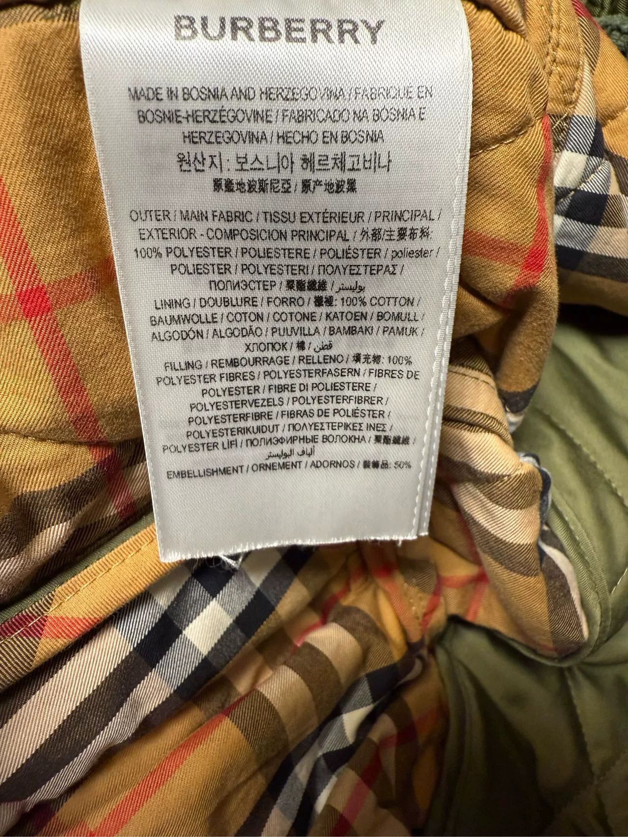 Burberry Burberry Quilted Check Jacket Green Size US M / EU 48-50 / 2 - 4 Thumbnail