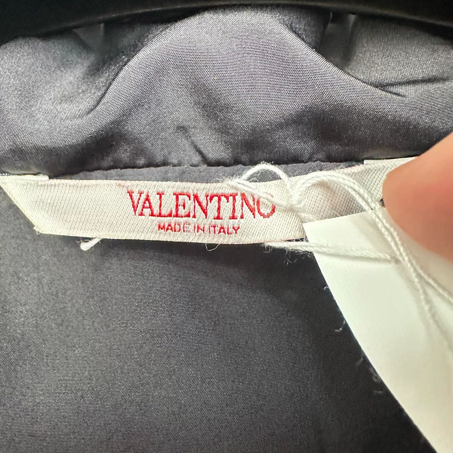 Valentino Valentino navy blue embroidered logo zip jacket coat Size US XL / EU 56 / 4 - 4 Thumbnail