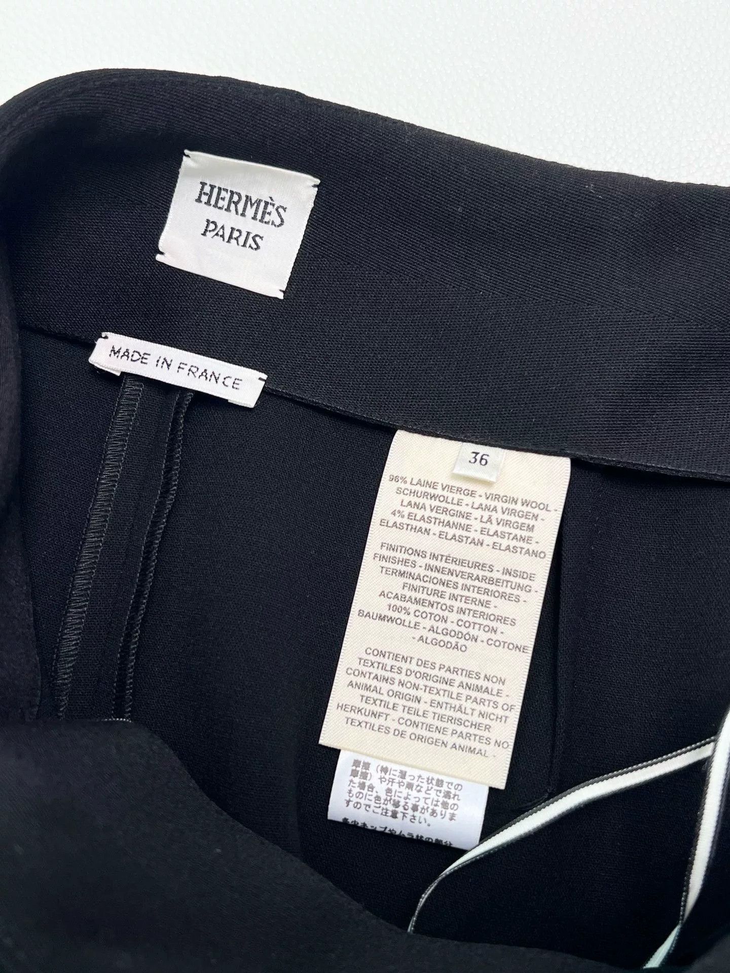 Hermes Hermes Black High-Waist Wide-Leg Pants Size US 36 / EU 52 - 3 Thumbnail