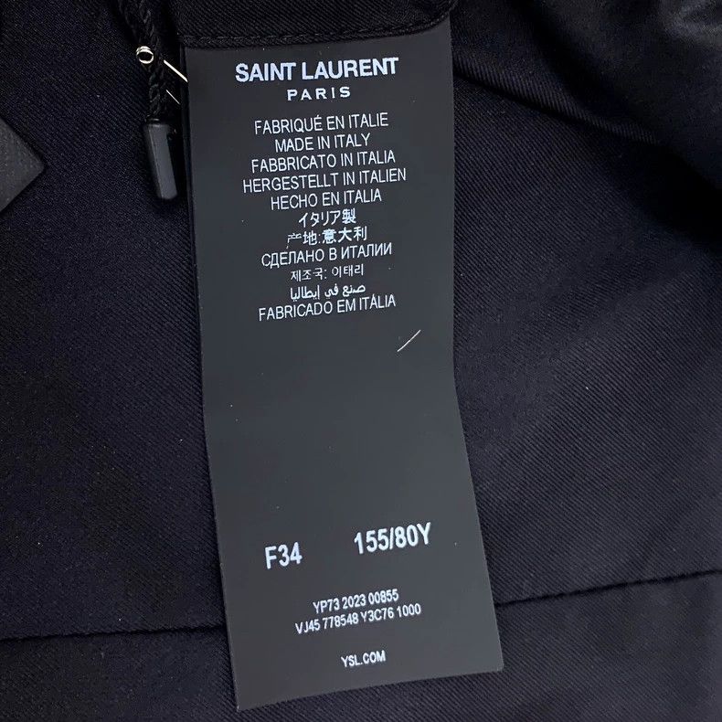 Saint Laurent Paris Saint Laurent Black Cotton Belted Jacket Size US XXS / EU 40 - 6 Thumbnail