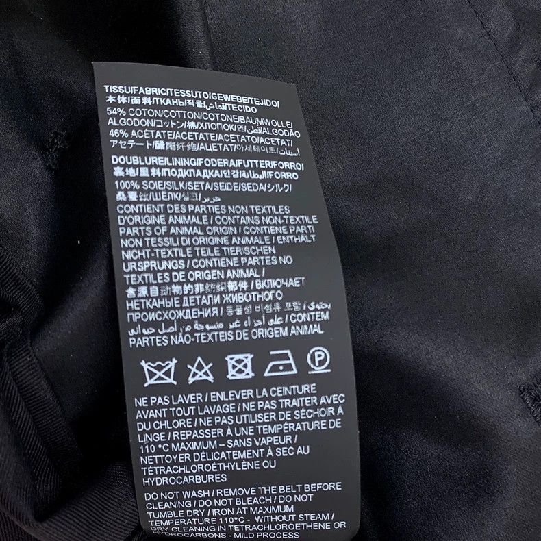 Saint Laurent Paris Saint Laurent Black Cotton Belted Jacket Size US XXS / EU 40 - 7 Thumbnail