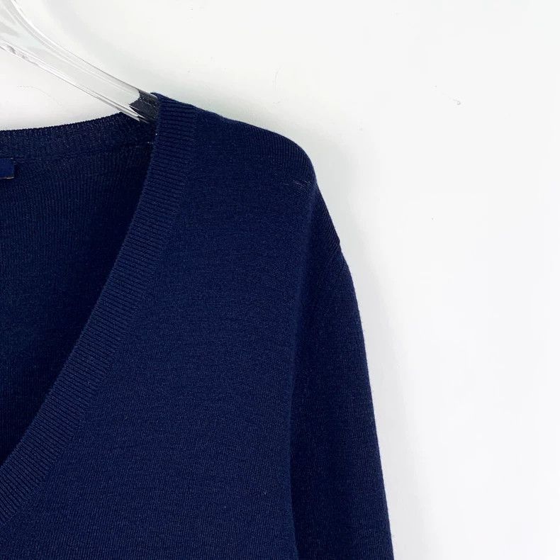Louis Vuitton Louis Vuitton Blue Logo Wool V-Neck Dress Size M / US 6-8 / IT 42-44 - 3 Thumbnail