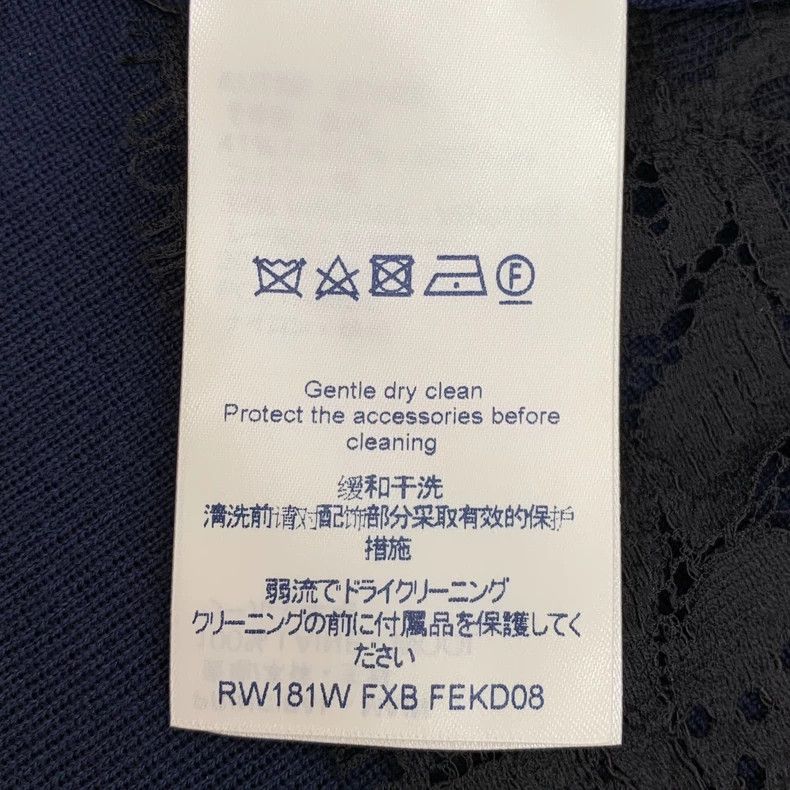 Louis Vuitton Louis Vuitton Blue Logo Wool V-Neck Dress Size M / US 6-8 / IT 42-44 - 7 Thumbnail