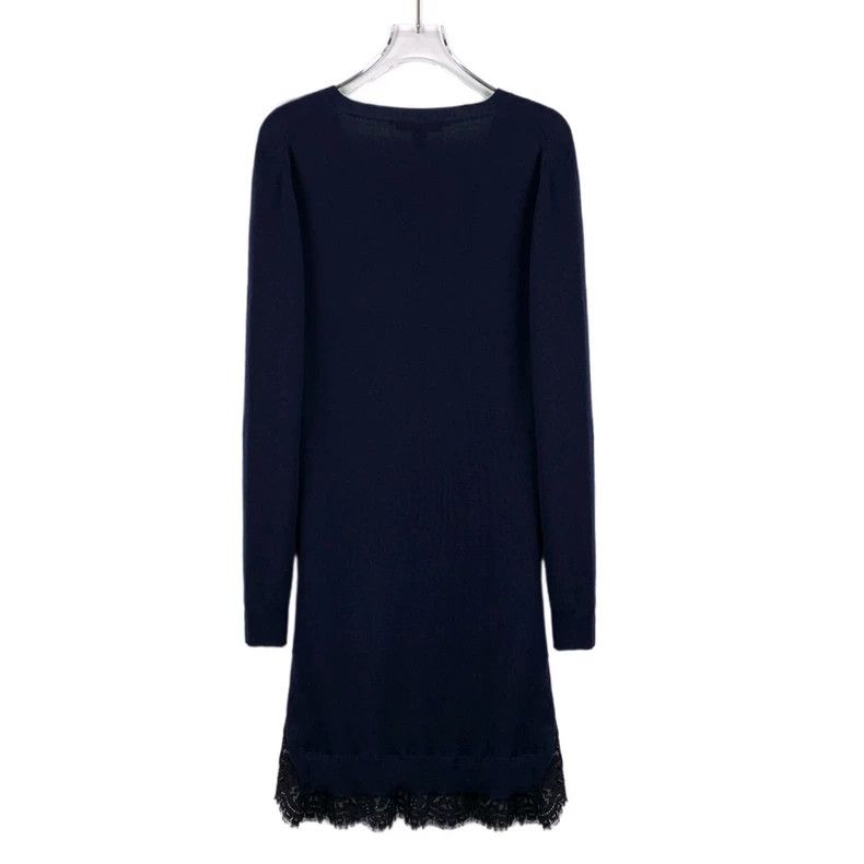 Louis Vuitton Louis Vuitton Blue Logo Wool V-Neck Dress Size M / US 6-8 / IT 42-44 - 2 Thumbnail