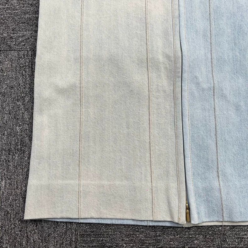 Chanel Chanel Greek Series Colorblock Denim Skirt Size US 36 / EU 52 - 4 Thumbnail