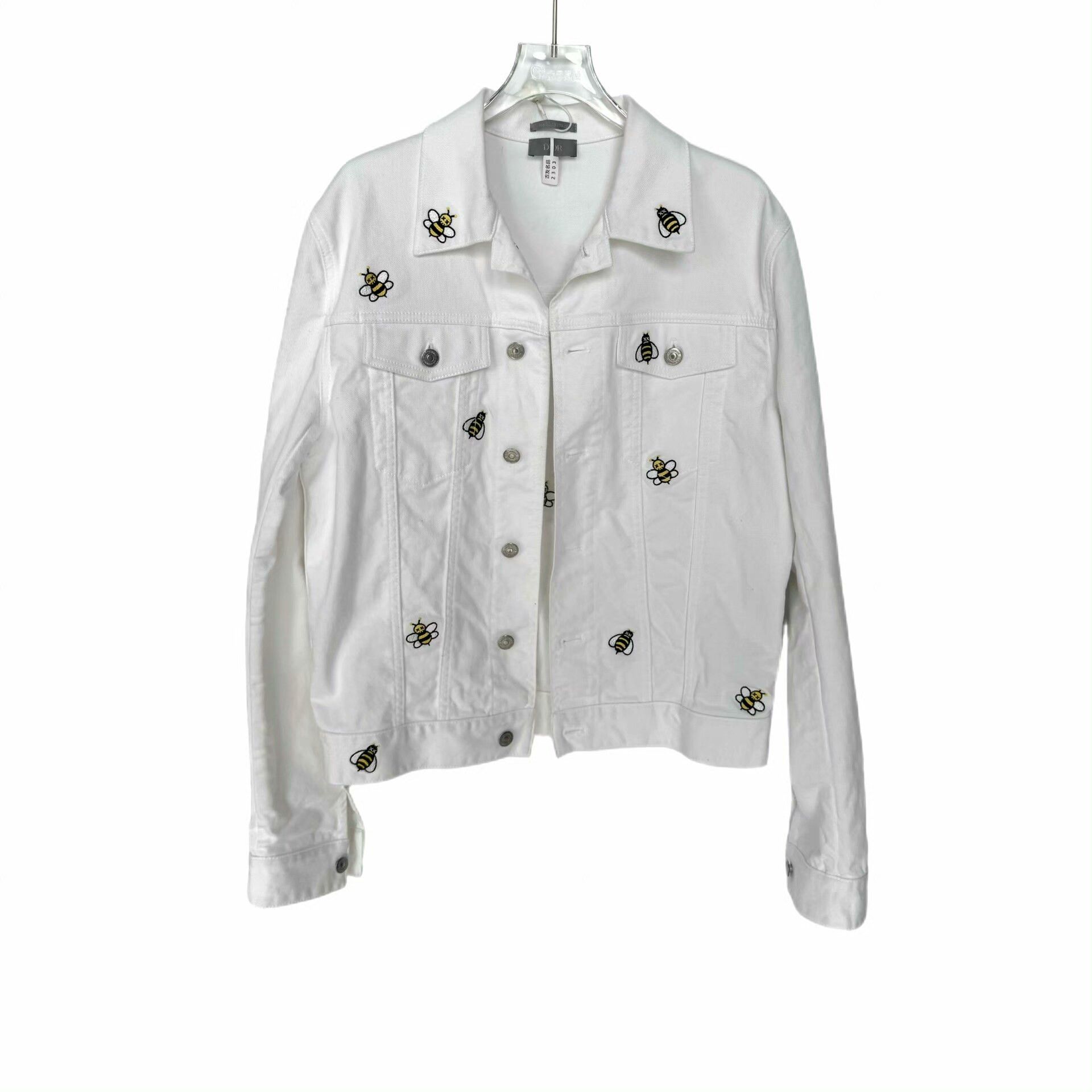 Dior classic bee embroidered white jacket Size US L / EU 52-54 / 3 - 2 Thumbnail