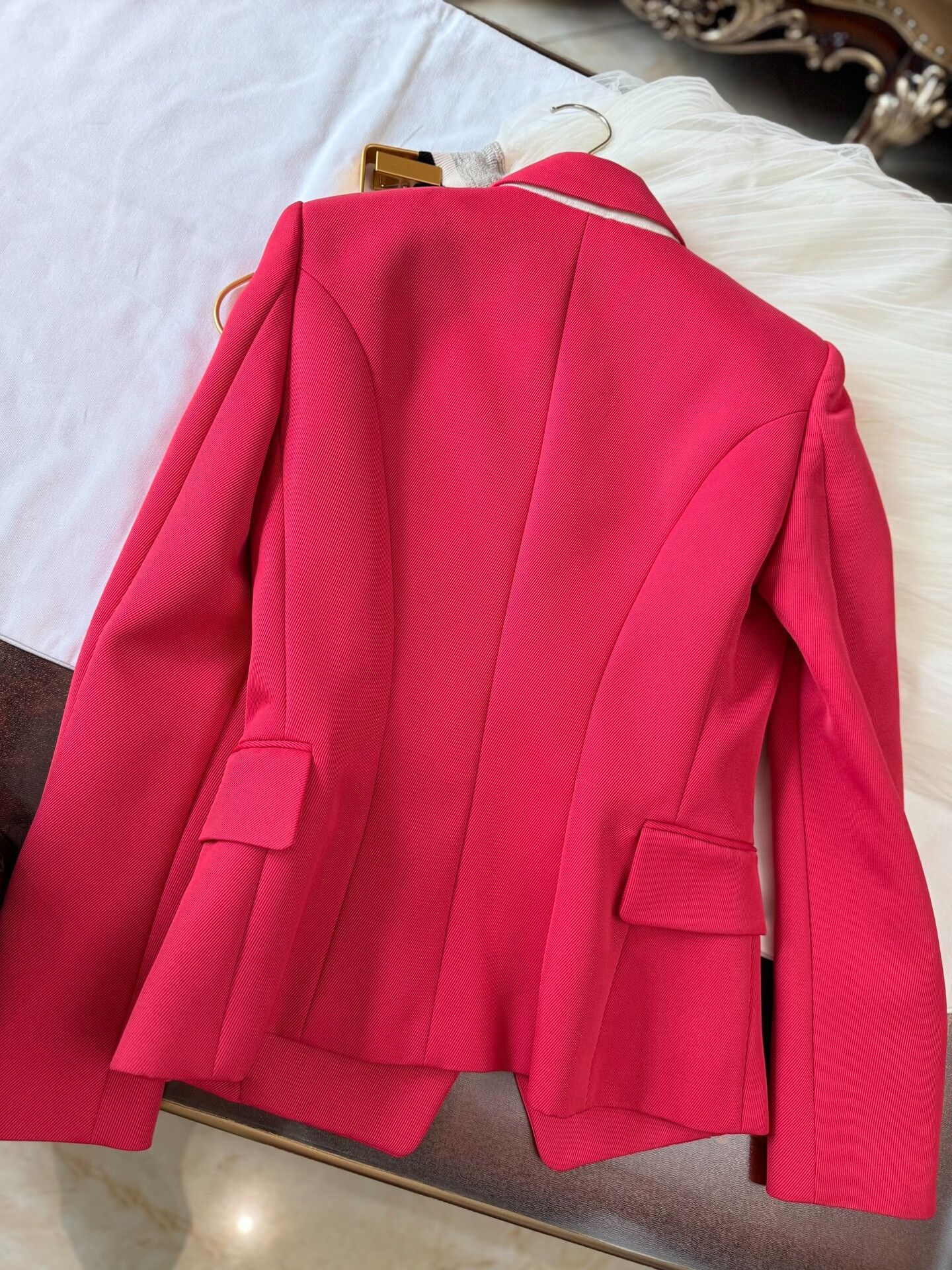 Balmain balmain pink double-breasted wool blazer Size M / US 6-8 / IT 42-44 - 8 Thumbnail