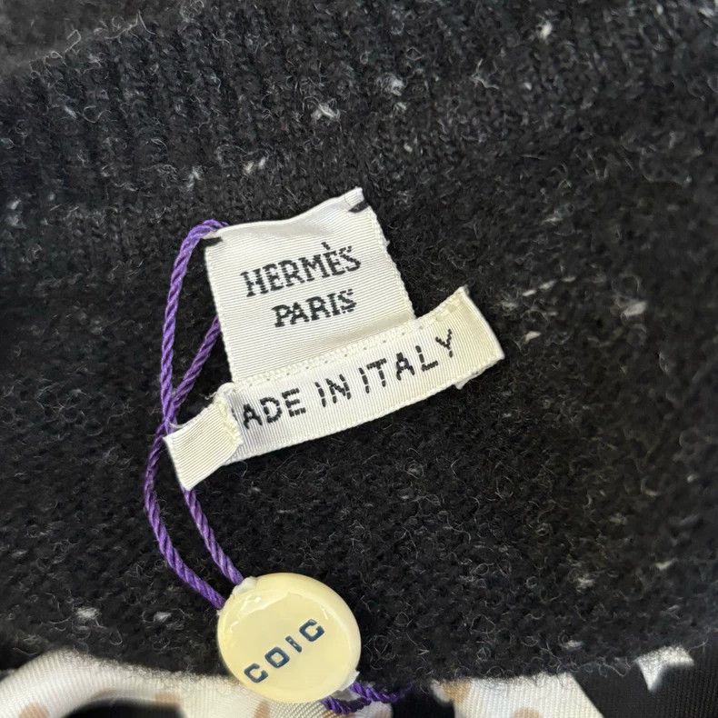 Hermes Hermes Black and White Cashmere Knit Top Size US S / EU 44-46 / 1 - 5 Thumbnail