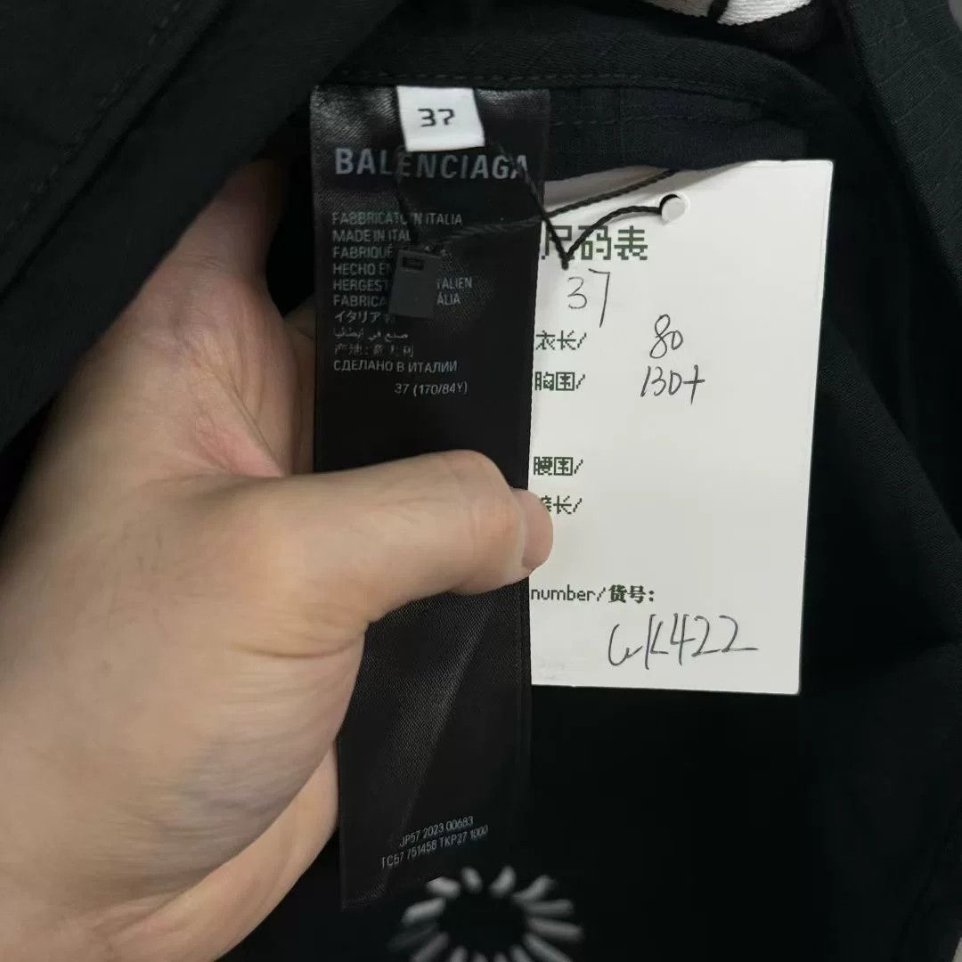 Balenciaga Embroidered Logo Short Sleeve Shirt