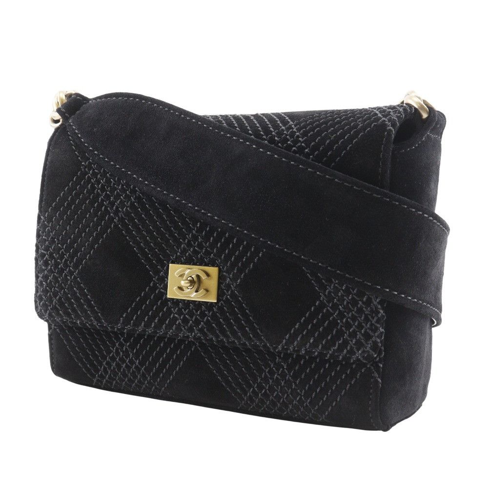 Chanel Chanel Chanel Wild Stitch Suede Shoulder Bag Suede Crossbody Bag A19343Y02640 DUTY FREE for USA Size ONE SIZE - 2 Thumbnail