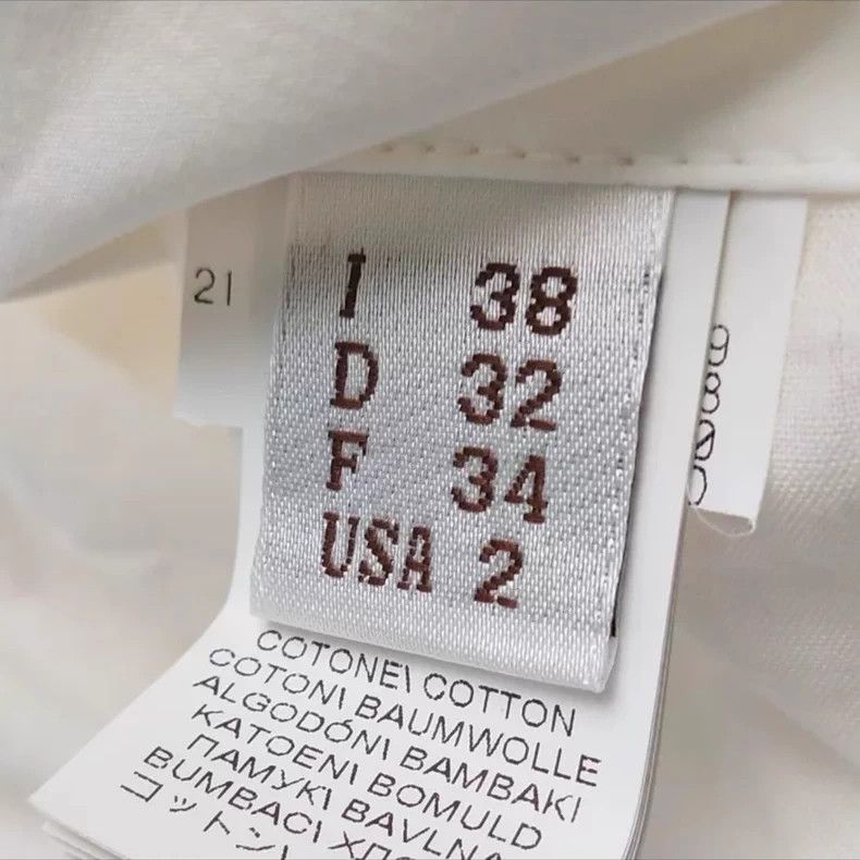 Brunello Cucinelli Brunello Cucinelli White Cotton A-Line Skirt Size US 38 / EU 54 - 2 Thumbnail