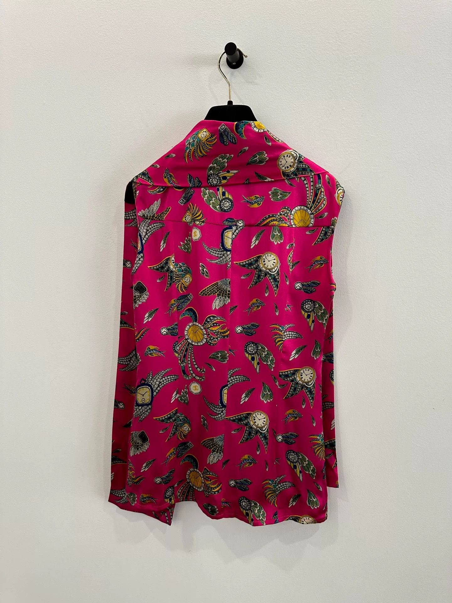 Chanel chanel pink logo silk sleeveless top Size US M / EU 48-50 / 2 - 4 Thumbnail