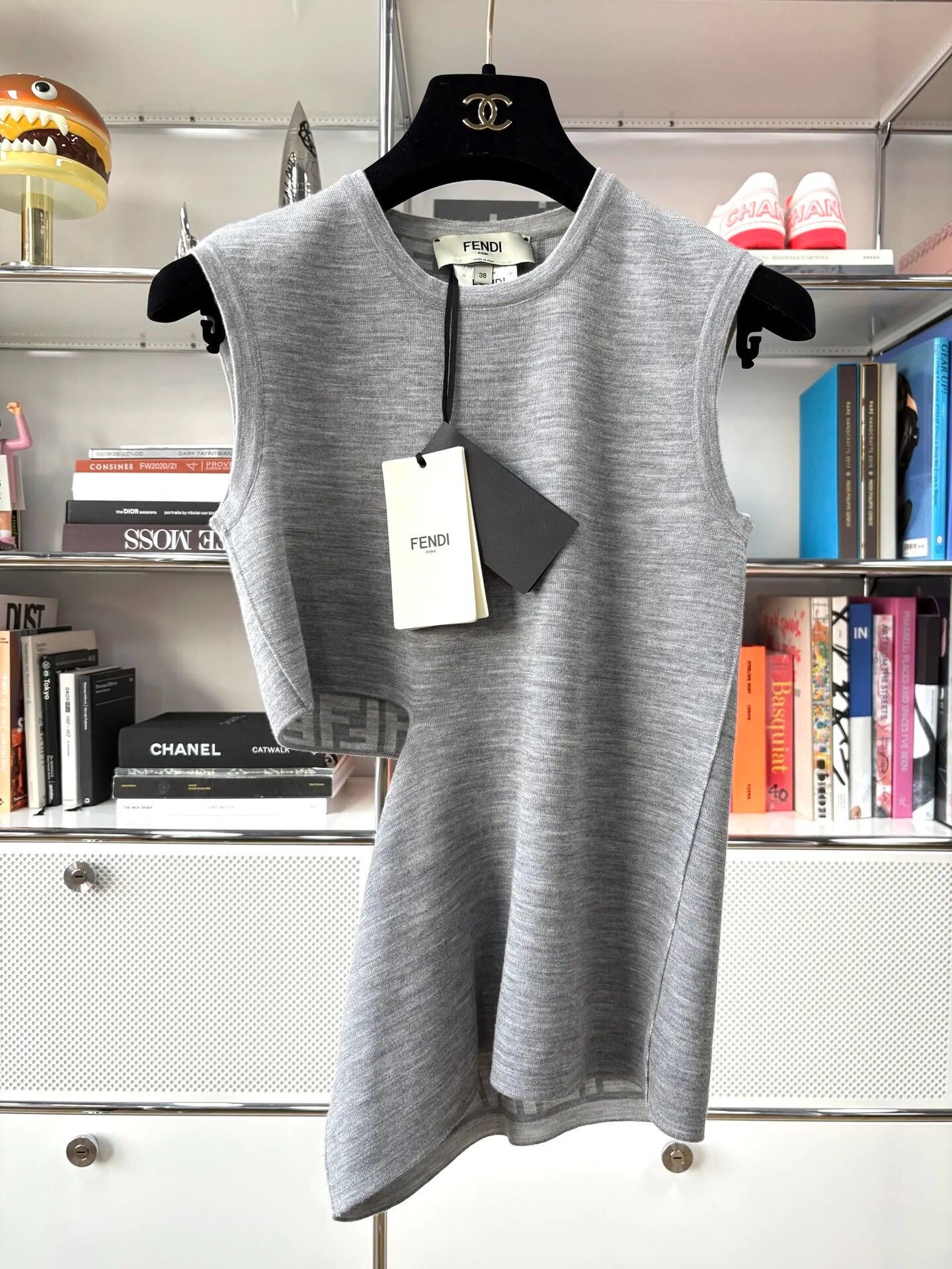 Fendi fendi gray wool sleeveless double-sided top Size US S / EU 44-46 / 1 - 2 Thumbnail