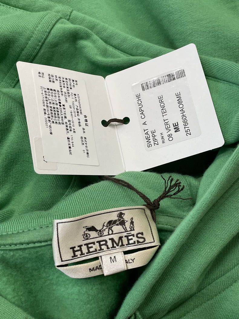 Hermes Hermes Green Zip Hoodie Sweatshirt Size US M / EU 48-50 / 2 - 3 Thumbnail