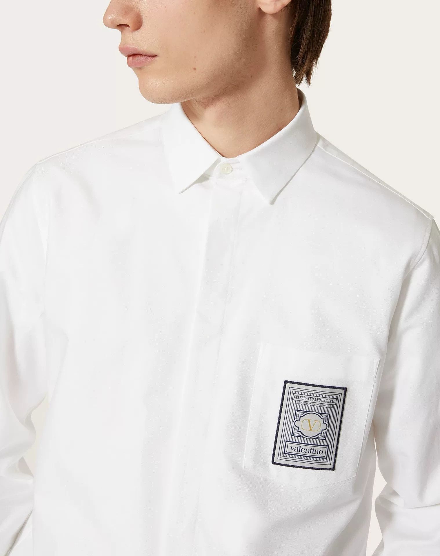Valentino Valentino Men's Cotton Patch Shirt Size US XL / EU 56 / 4 - 4 Thumbnail