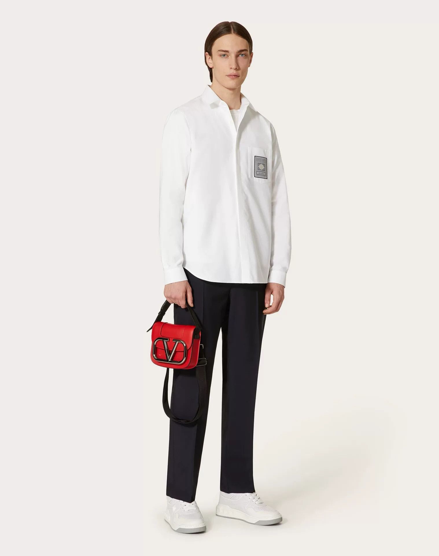 Valentino Valentino Men's Cotton Patch Shirt Size US XL / EU 56 / 4 - 5 Thumbnail