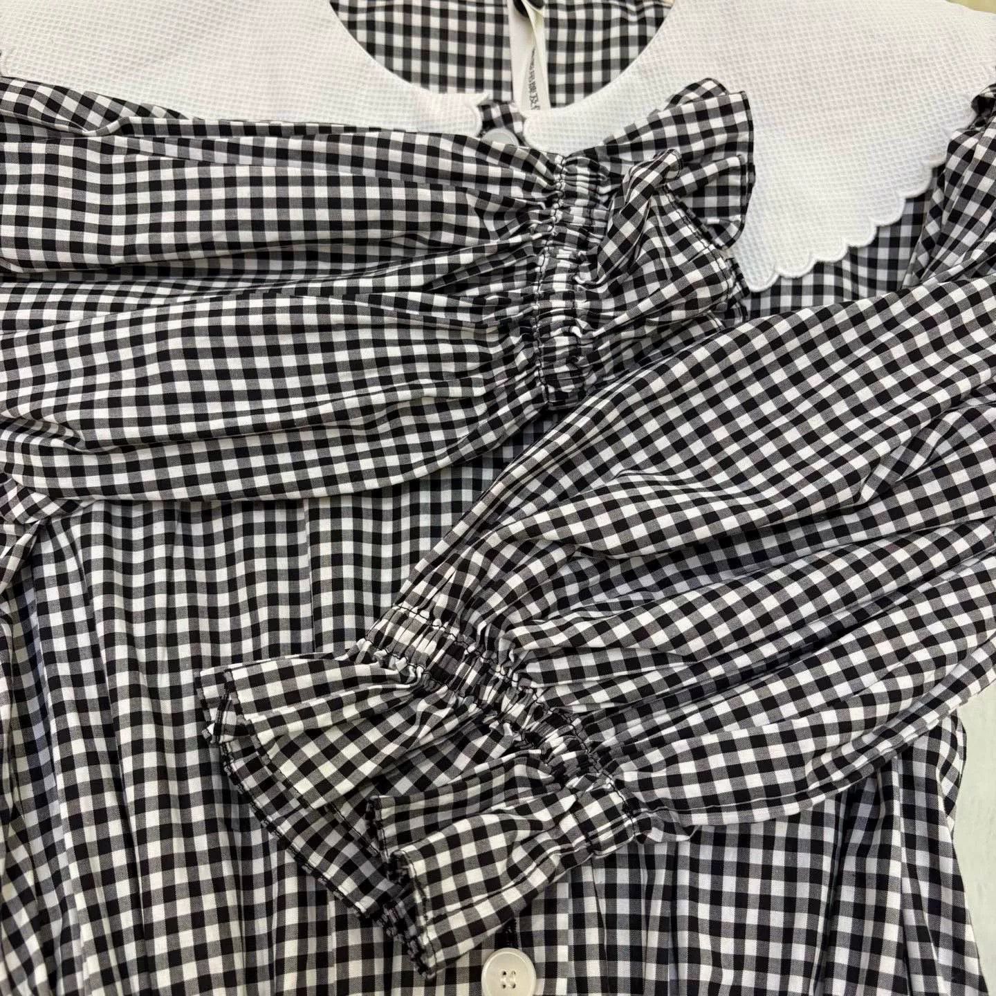 Miu Miu miu miu plaid long sleeve dress with logo Size US 36 / EU 52 - 6 Thumbnail