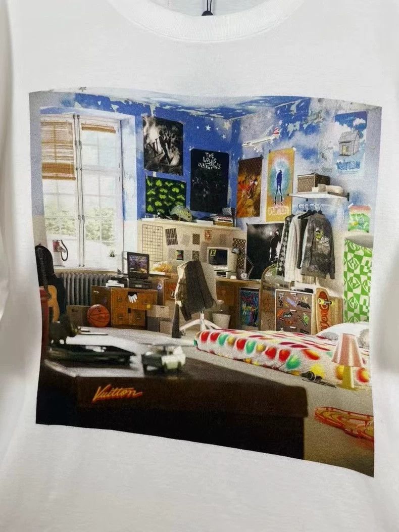 Louis Vuitton Louis Vuitton Oil Painting Graffiti T-shirt Size US L / EU 52-54 / 3 - 3 Thumbnail