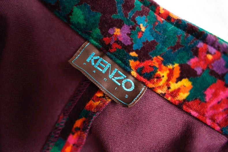 Kenzo 1980s KENZO Vintage Green Floral Velvet Set Size US 38 / EU 54 - 8 Thumbnail