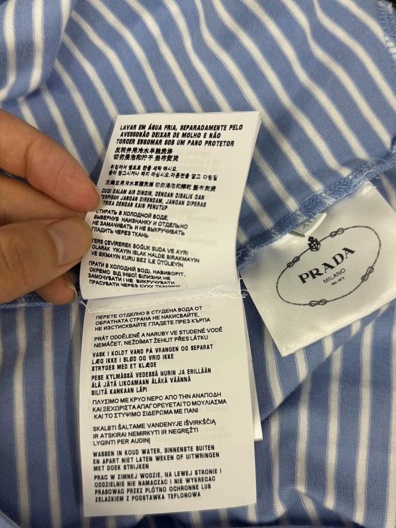 Prada Prada Blue White Stripe Short Top Size US M / EU 48-50 / 2 - 8 Thumbnail