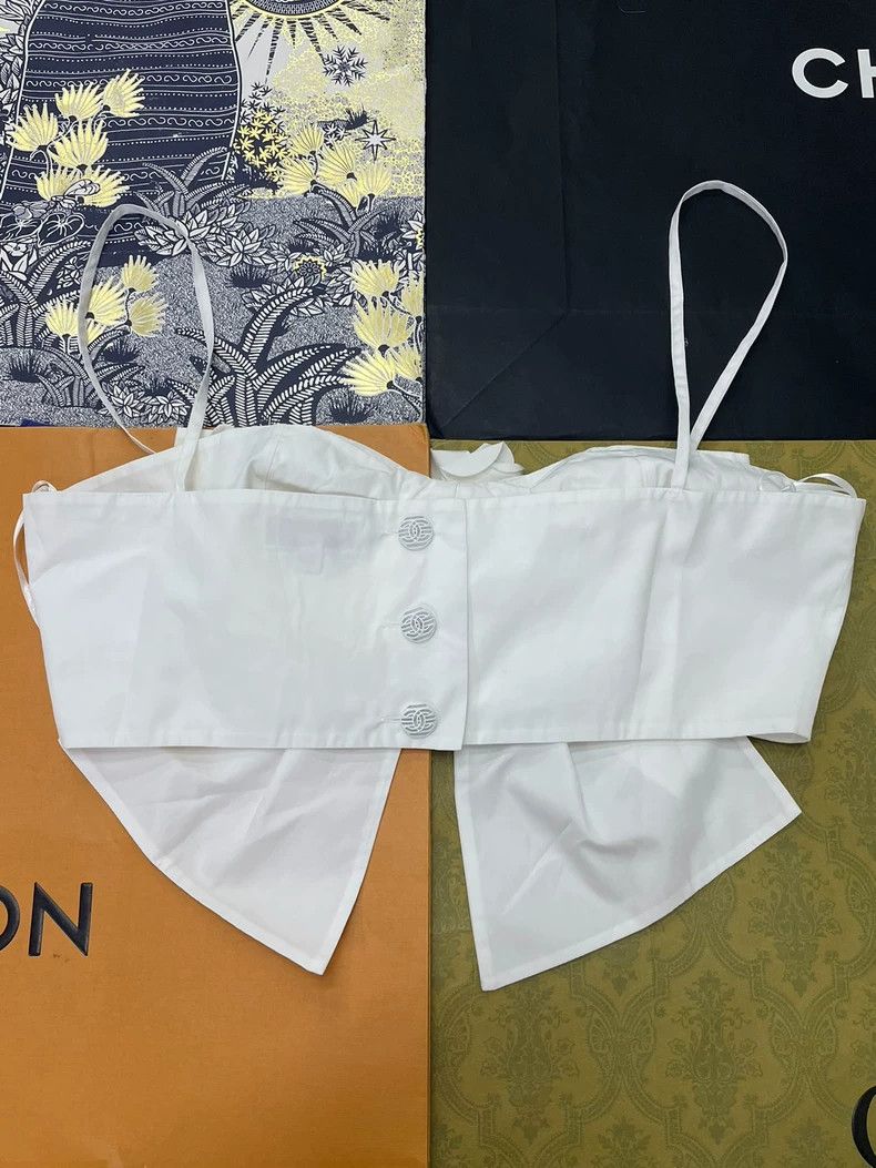 Chanel Chanel Camellia Bow Sleeveless Top Size US M / EU 48-50 / 2 - 3 Thumbnail