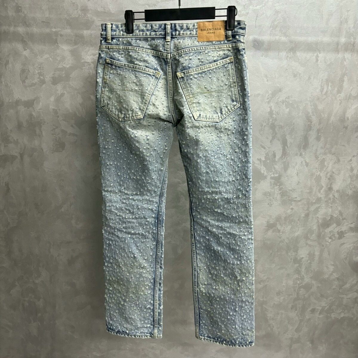 Balenciaga Balenciaga Blue Rhinestone Button Jeans Size US 27 - 2 Thumbnail