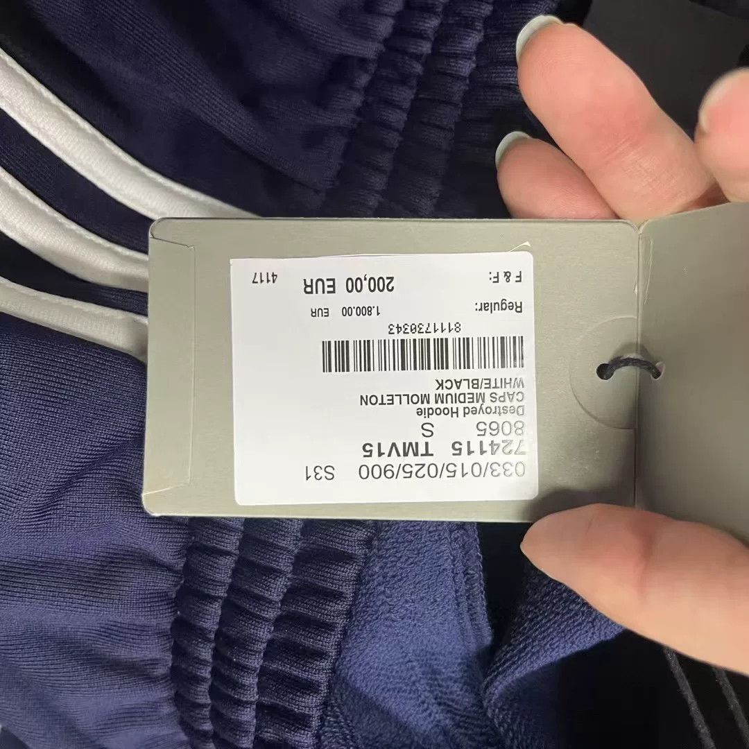 Balenciaga Balenciaga adidas Navy Side Stripe Casual Pants Size US 27 - 4 Thumbnail