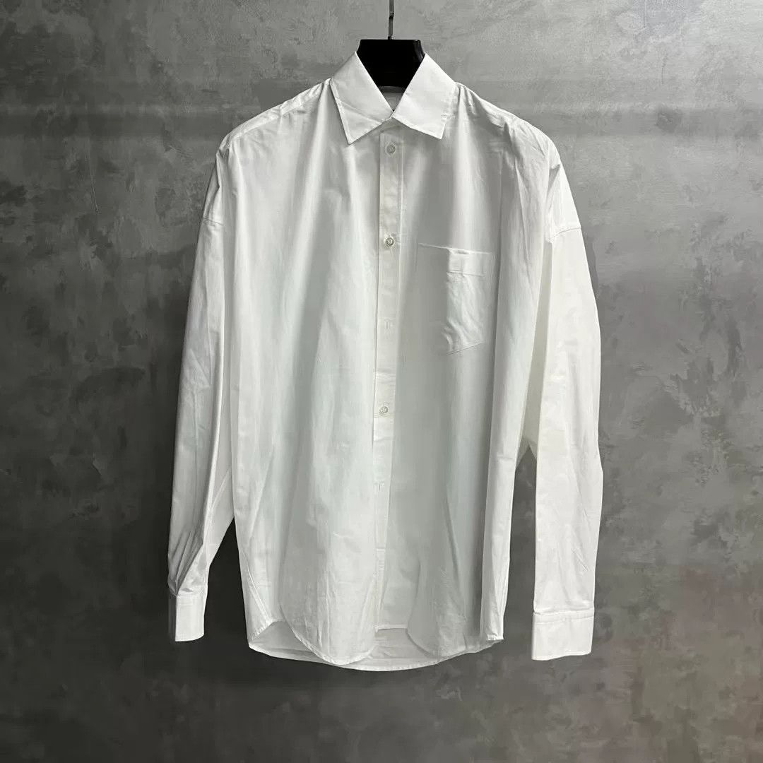 Balenciaga Balenciaga White Logo Collar Button-Up Shirt Size US XS / EU 42 / 0 - 2 Thumbnail