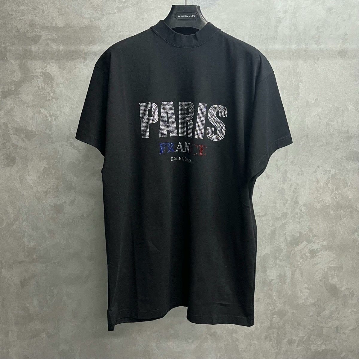 Balenciaga Balenciaga Black Logo Rhinestone Short Sleeve T-shirt Size US S / EU 44-46 / 1 - 2 Thumbnail
