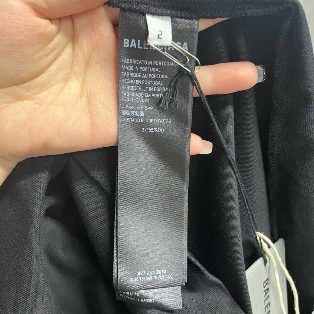 Balenciaga Balenciaga Black Logo Rhinestone Short Sleeve T-shirt Size US S / EU 44-46 / 1 - 5 Thumbnail