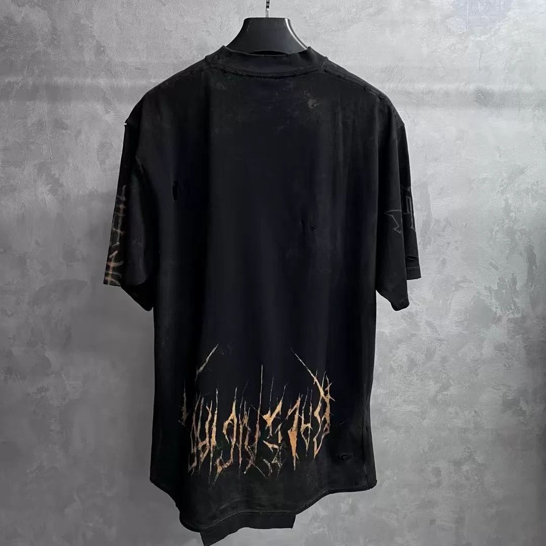 Balenciaga Balenciaga Black Letter Print Crewneck T-shirt Size US XS / EU 42 / 0 - 2 Thumbnail