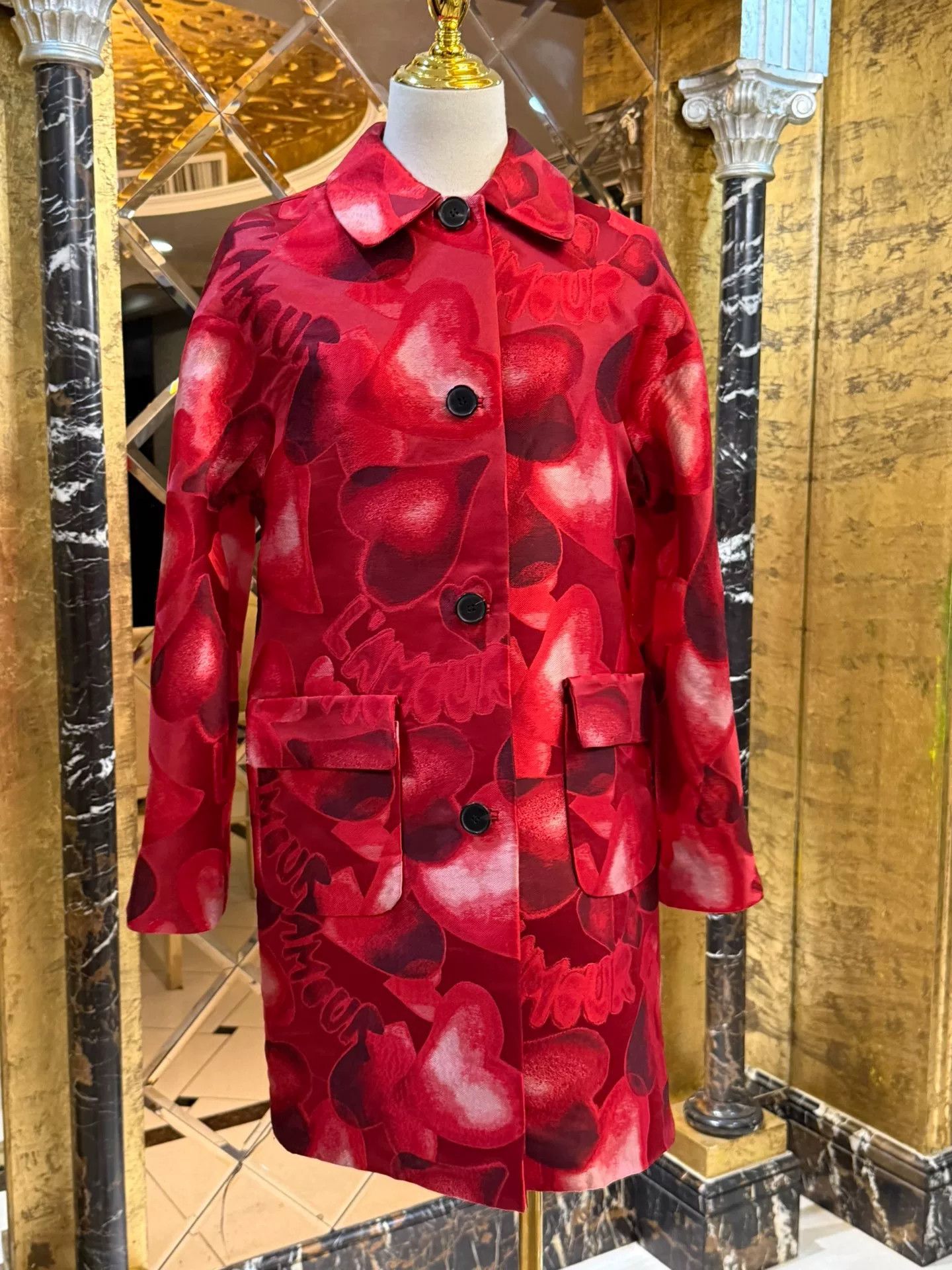 Valentino Valentino Limited Heart Graffiti Coat Size US M / EU 48-50 / 2 - 4 Thumbnail