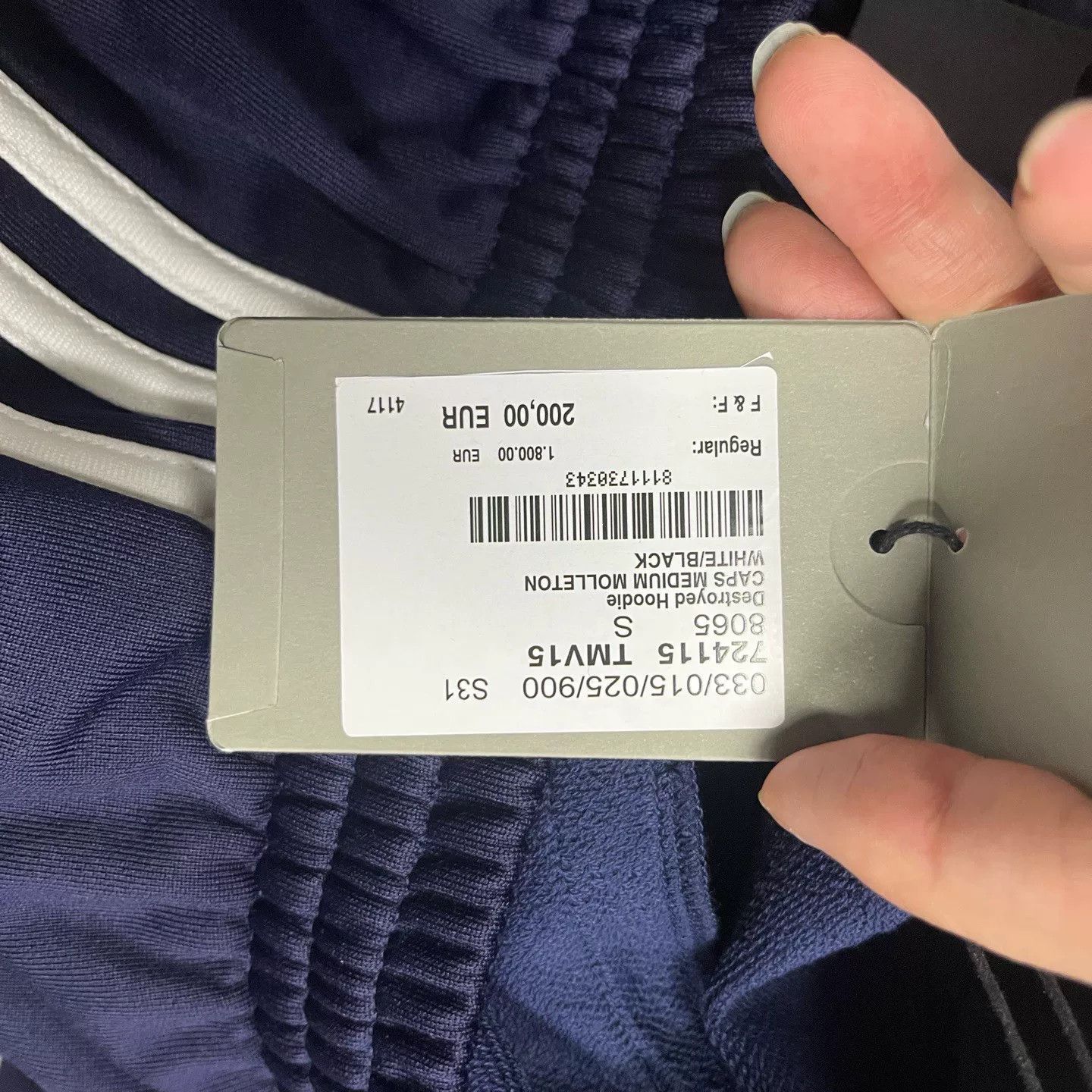 Balenciaga Balenciaga Adidas Blue Striped Casual Pants Size US 26 / EU 42 - 4 Thumbnail