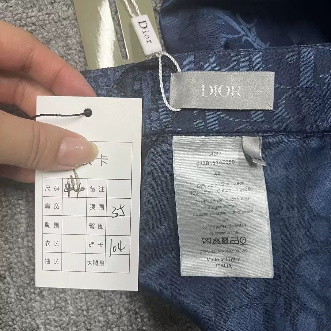 Dior Dior Blue Silk Printed Sweatpants Size US 44 / EU 60 - 4 Thumbnail