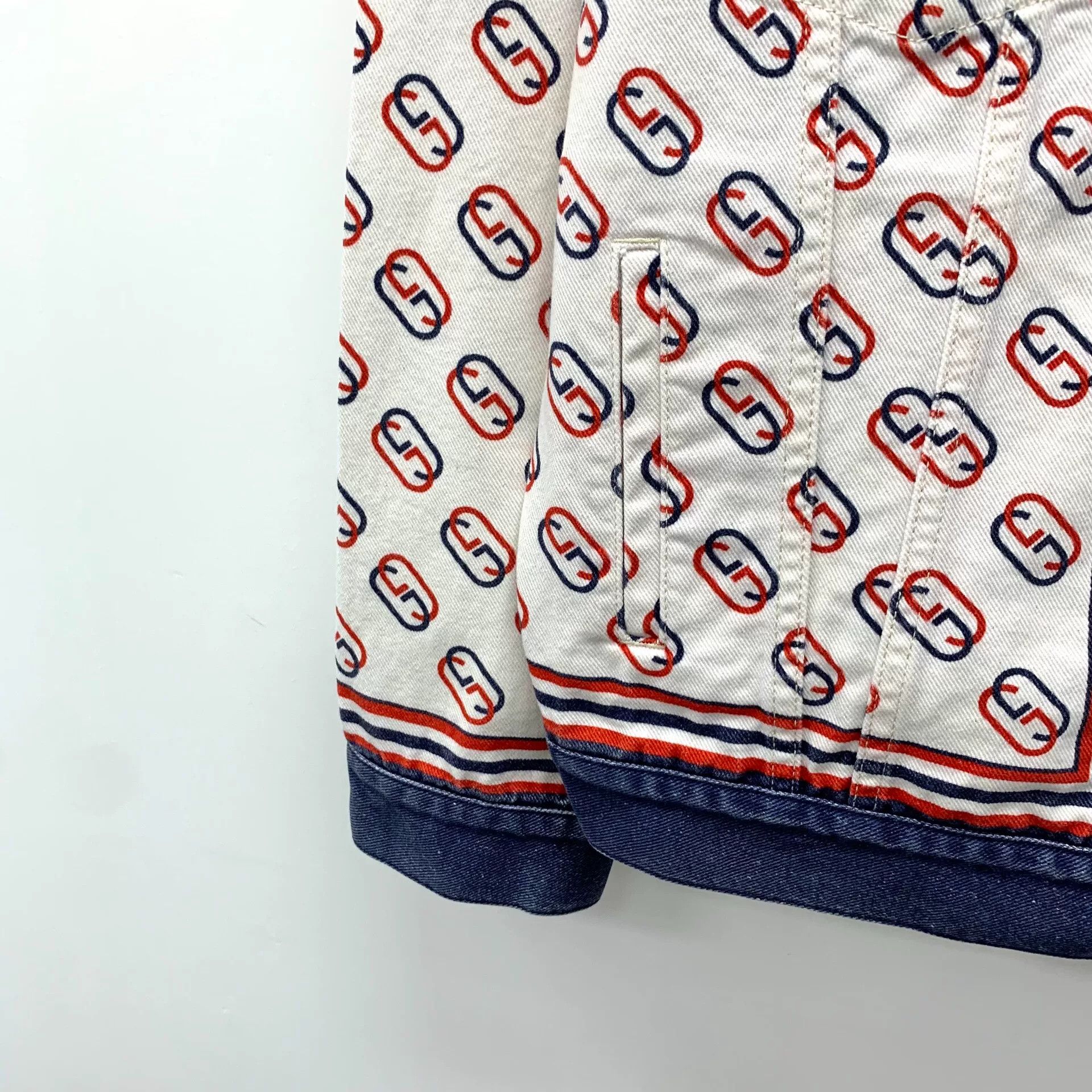 Gucci Gucci Logo Print Denim Jacket Size US XS / EU 42 / 0 - 4 Thumbnail