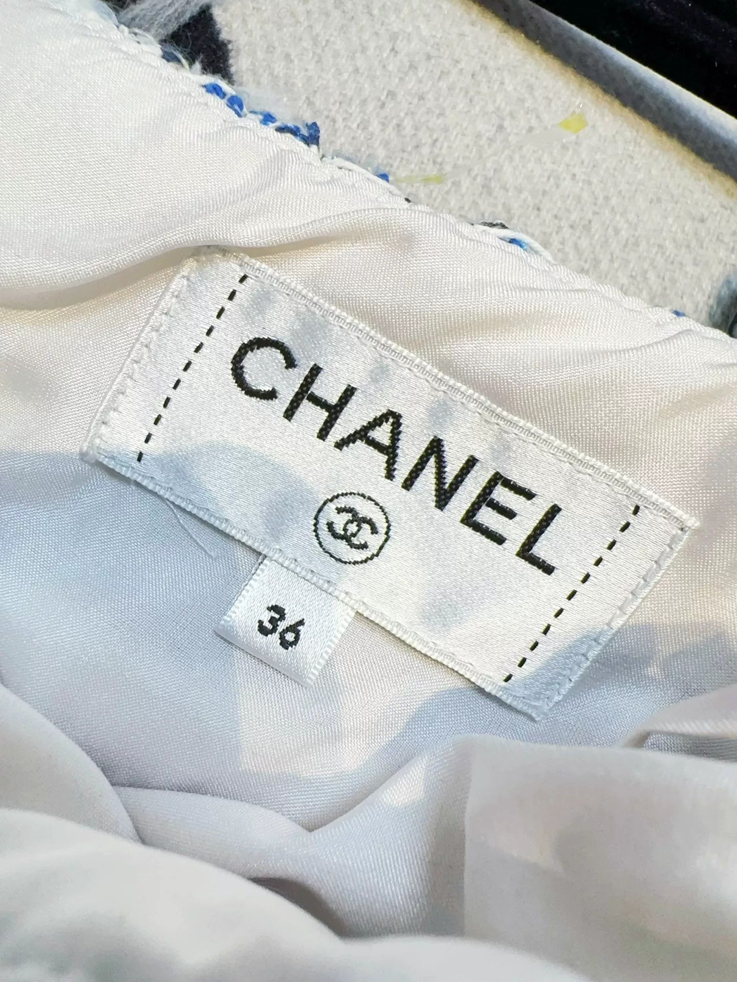 Chanel blue gradient fringe woven skirt Size US 36 / EU 52 - 4 Thumbnail