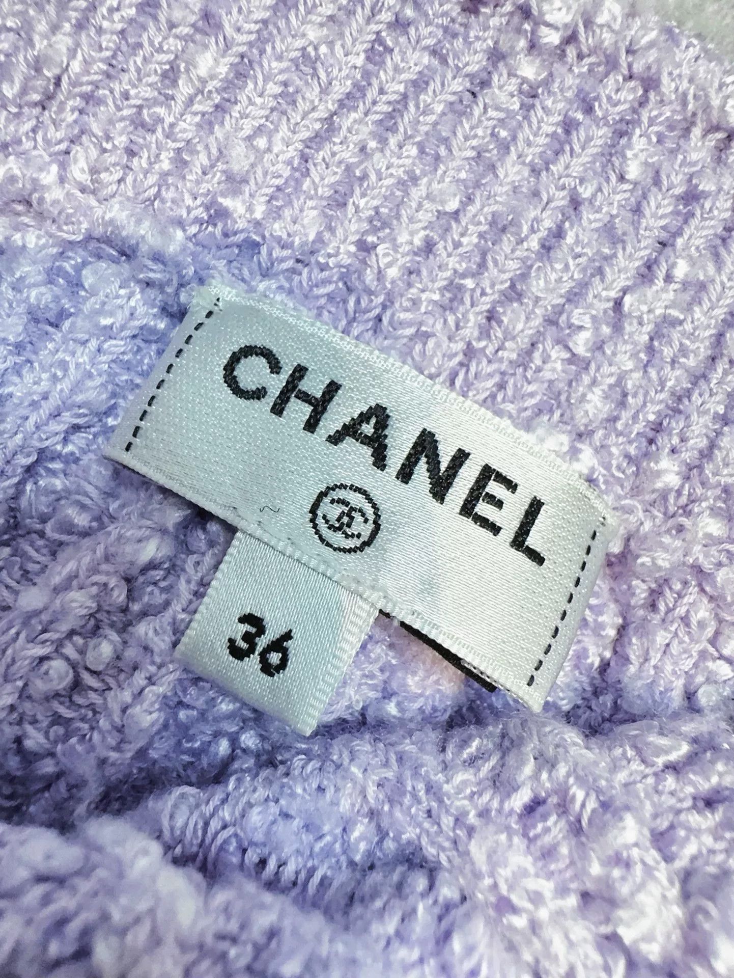 Chanel purple knitted mini skirt by Chanel Size US 36 / EU 52 - 4 Thumbnail