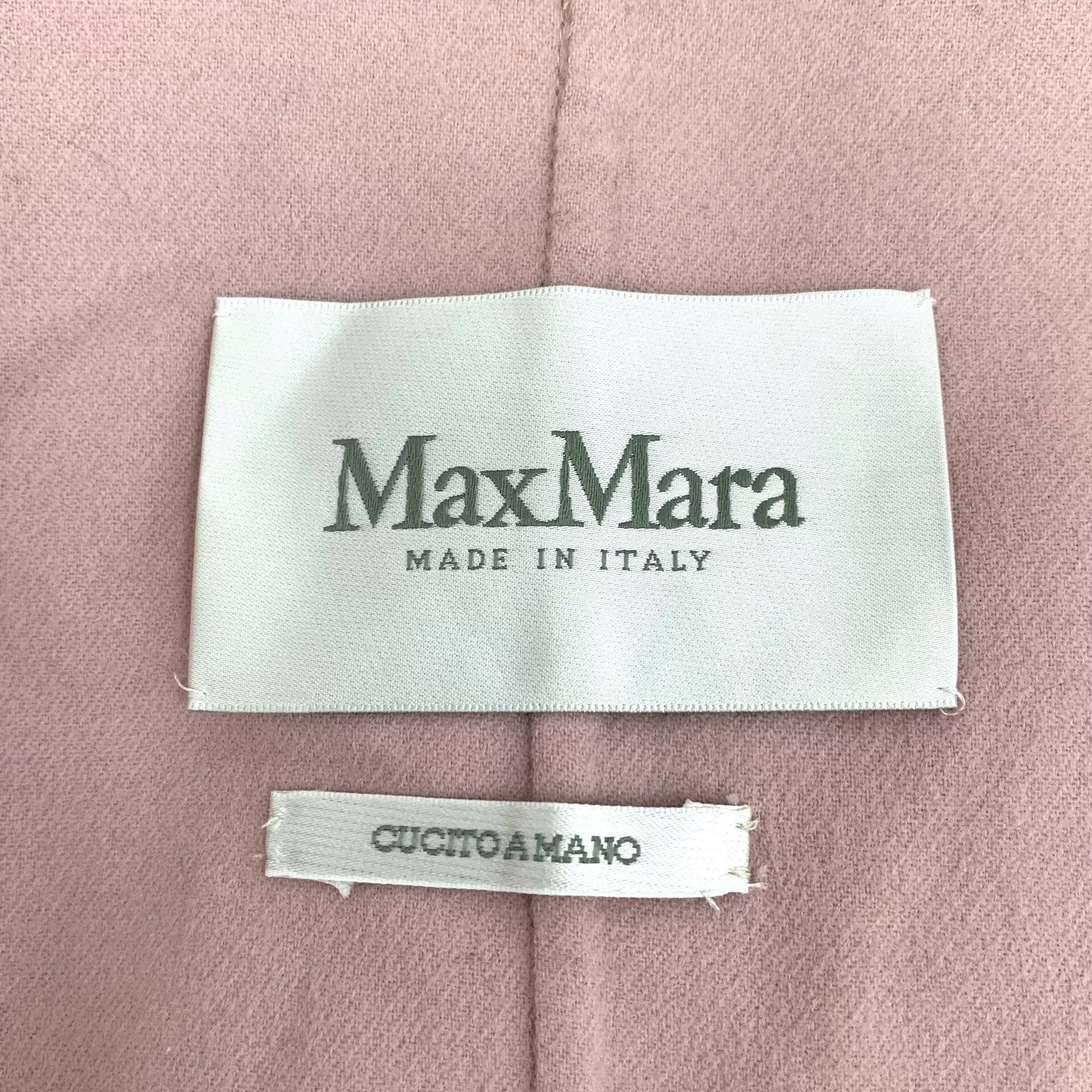 Max Mara pink wool hooded long coat by Maxmara Size US XXS / EU 40 - 6 Thumbnail