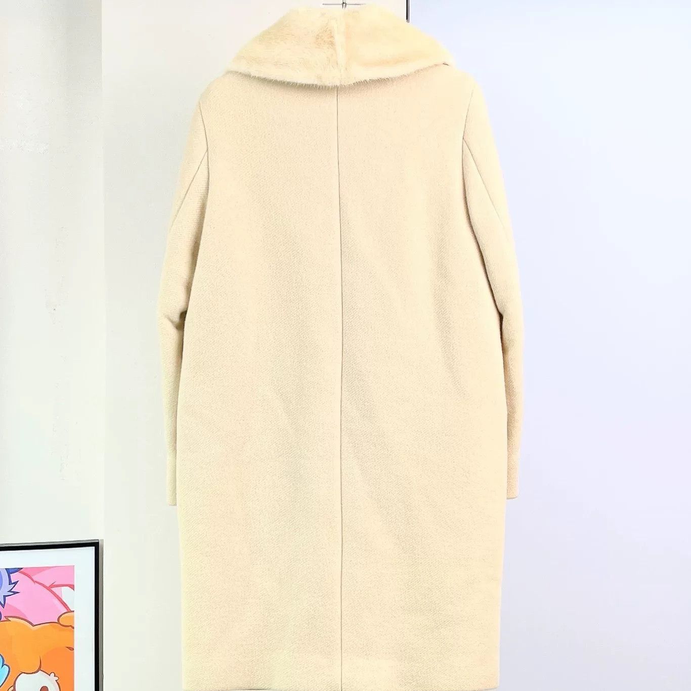 Miu Miu beige wool coat with fur collar Size US M / EU 48-50 / 2 - 2 Thumbnail