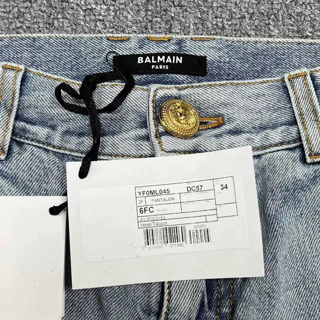 Balmain balmain high-waisted straight-leg jeans Size US 34 / EU 50 - 3 Thumbnail