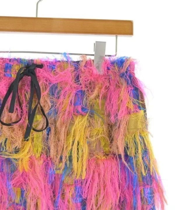 colorful fringed midi skirt by dries van noten