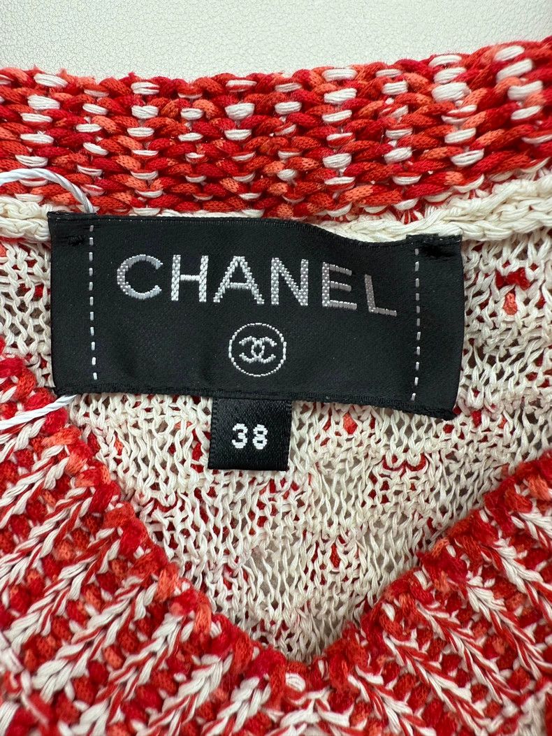 Chanel Chanel Red Shawl Sleeve Knit Top Size US XS / EU 42 / 0 - 3 Thumbnail