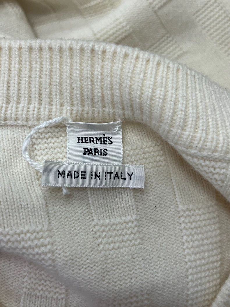 Hermes Hermes White Wool Knit Dress Size US M / EU 48-50 / 2 - 3 Thumbnail