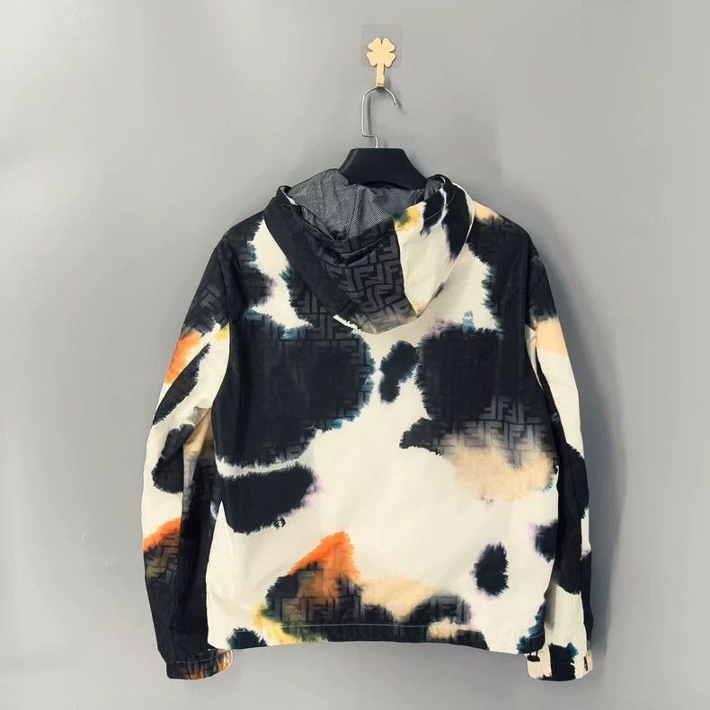 Fendi Fendi Logo Print Zip Hooded Jacket Size US M / EU 48-50 / 2 - 2 Thumbnail