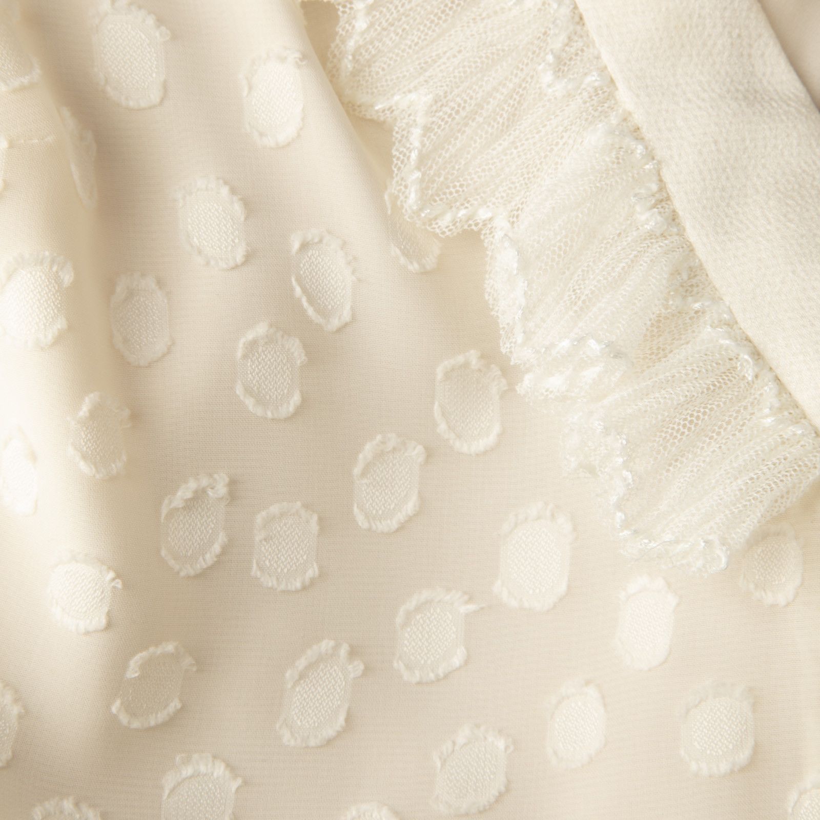 ALEXIS White Polkadot Long Sleeves Dress Size S / US 4 / IT 40 - 3 Thumbnail