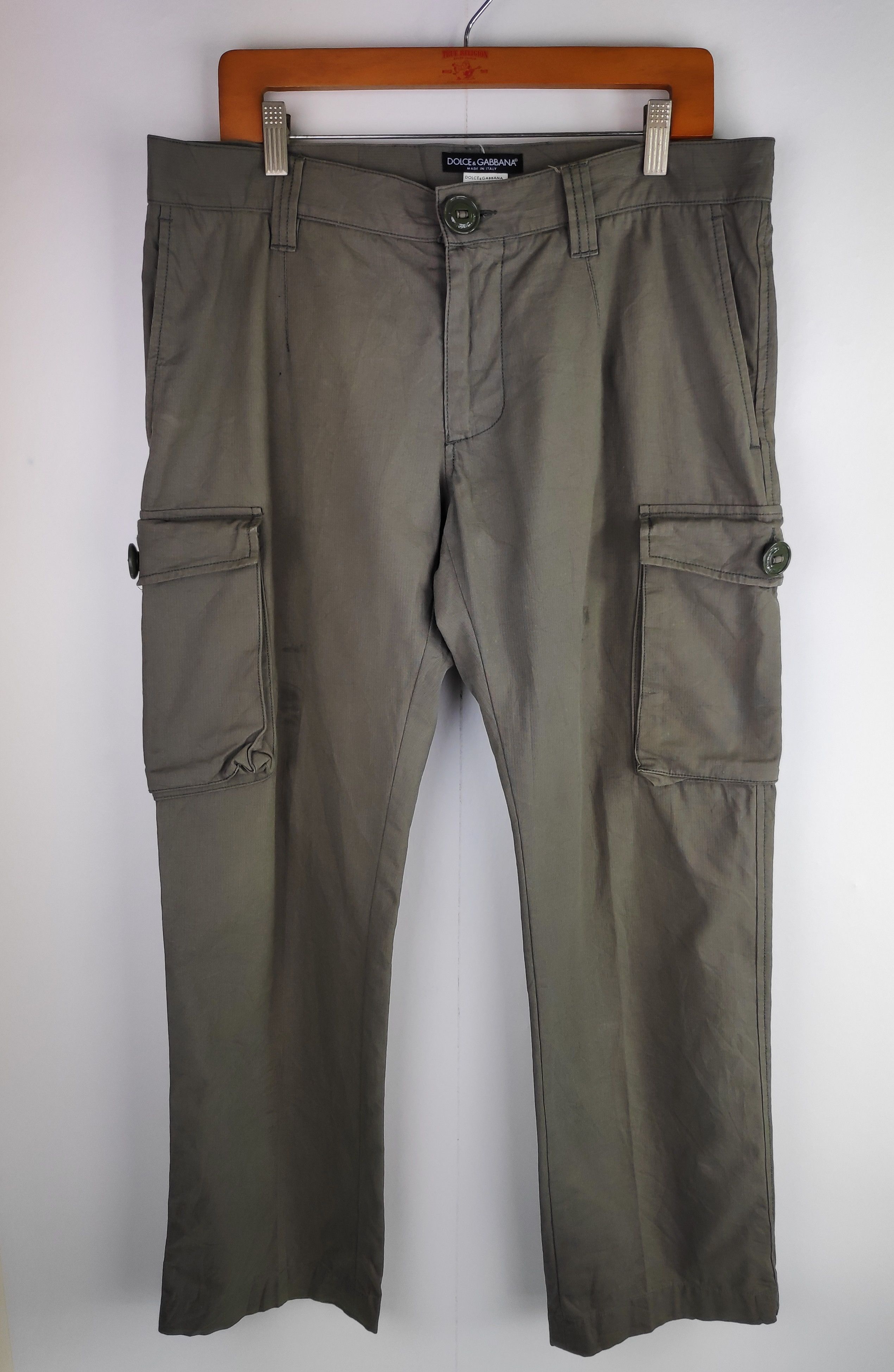 Dolce & Gabbana D&G Dolce & Gabbana Cargo Tactical Utility Pants Pockets Olive Green Made in Italy Size US 36 / EU 52 - 1 Thumbnail