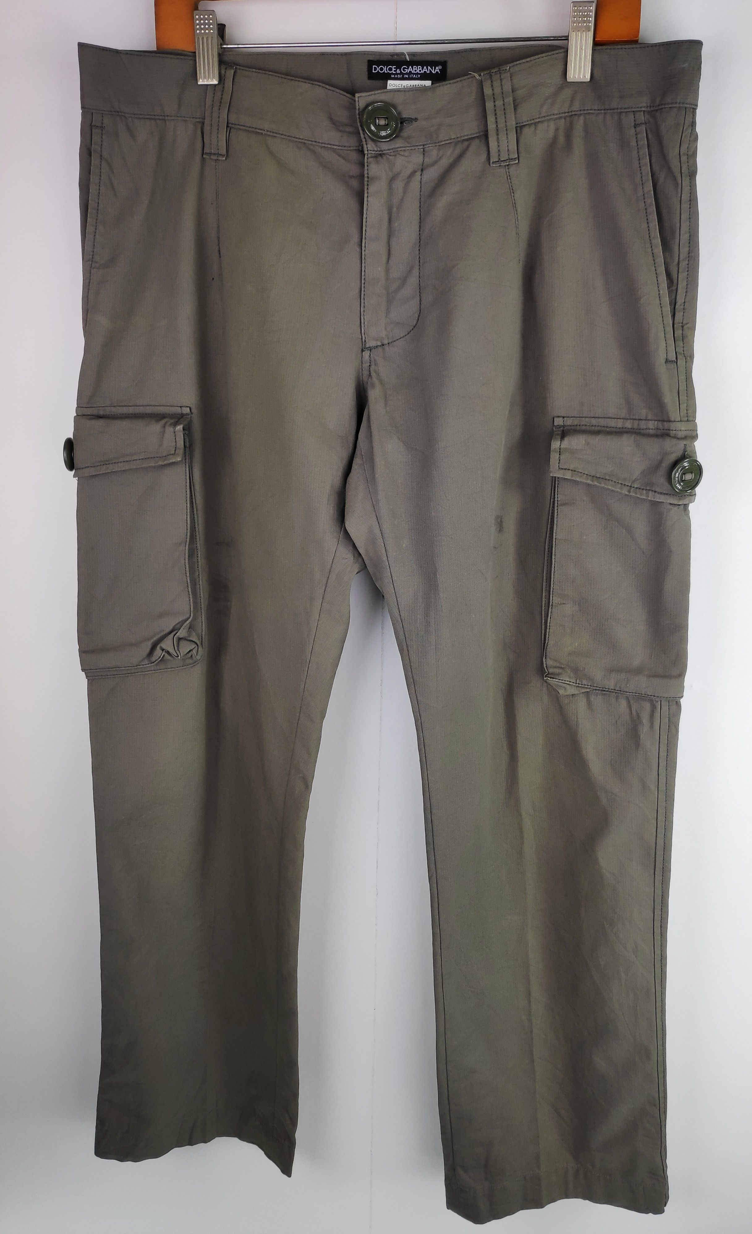 Dolce & Gabbana D&G Dolce & Gabbana Cargo Tactical Utility Pants Pockets Olive Green Made in Italy Size US 36 / EU 52 - 2 Thumbnail