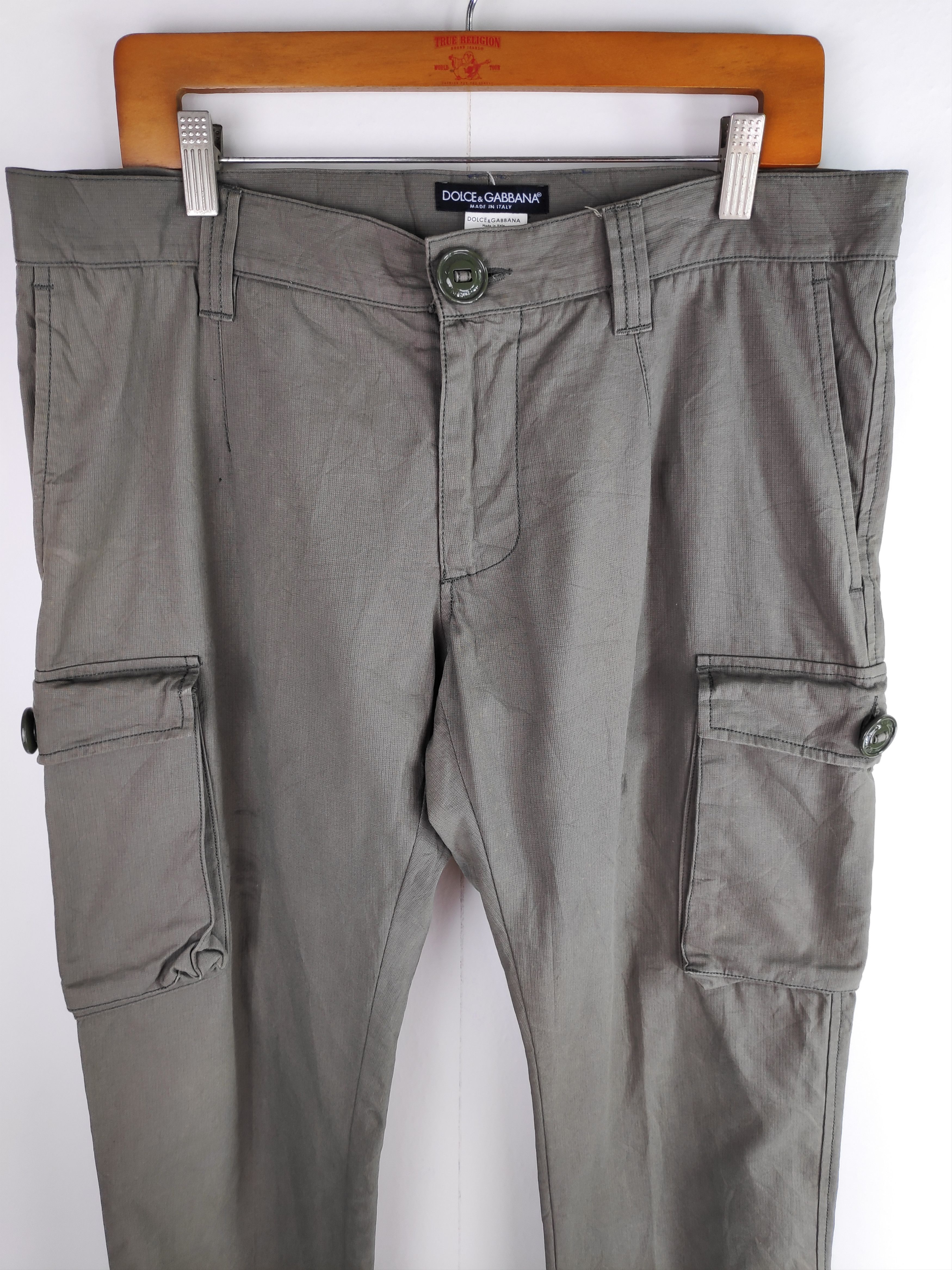 Dolce & Gabbana D&G Dolce & Gabbana Cargo Tactical Utility Pants Pockets Olive Green Made in Italy Size US 36 / EU 52 - 18 Thumbnail