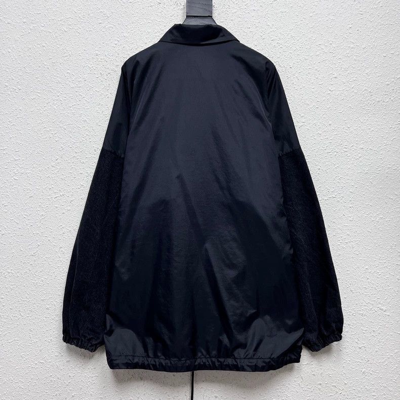 Balenciaga Balenciaga Black Denim Panel Jacket Size US XS / EU 42 / 0 - 2 Thumbnail
